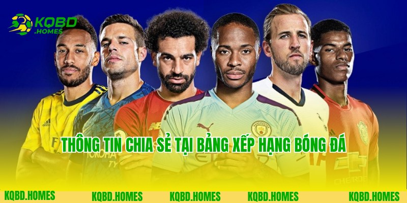 Bảng Xếp Hạng Bóng Đá 2 Các thông tin KQBD chia sẻ tại bảng xếp hạng bóng đá