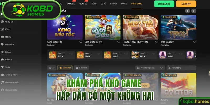 Khám phá kho game hấp dẫn có một không hai