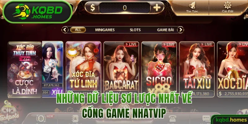 Những dữ liệu sơ lược nhất về cổng game Nhatvip